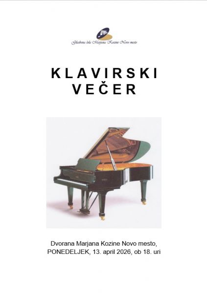 Plakat Klavirski vecer