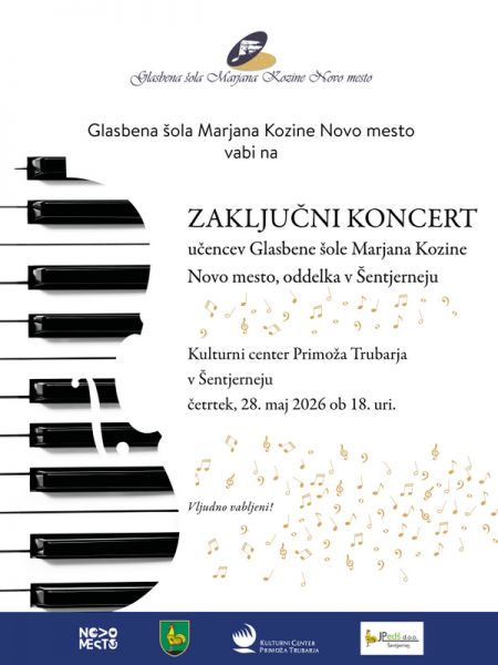 Plakat za zakljucni koncert Sentjernej