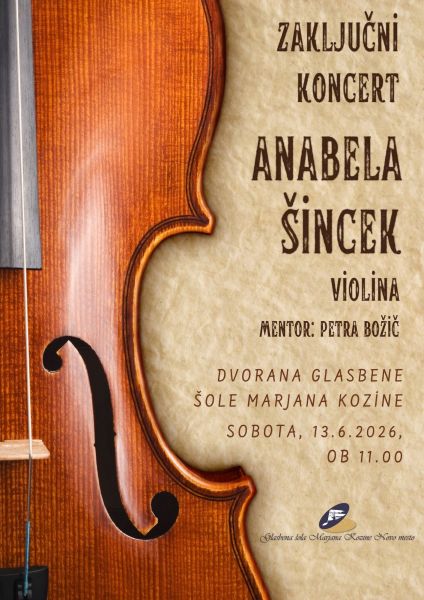 plakat akljucni koncert anabela šincek